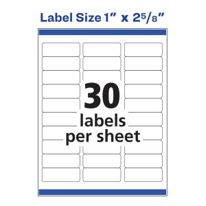 Avery 5260 Avery Easy Peel White Address Labels For Laser Printers (1 