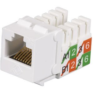 Black FMT929-R2 Gigabase2 Cat5e Jack, Universal Wiring,