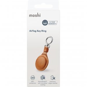 Moshi 99MO095754 Airtag Key Ring - Caramel Brown