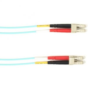 Black FOCMPM4-002M-LCLC-AQ Om4 50-micron Multimode Fiber Optic Patch C