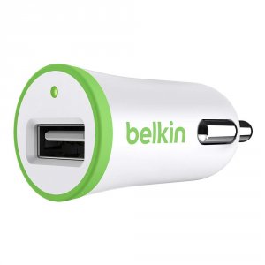 Belkin F8J054BTGRN Single Micro Car Charger,ipad,5v,2.4a,green