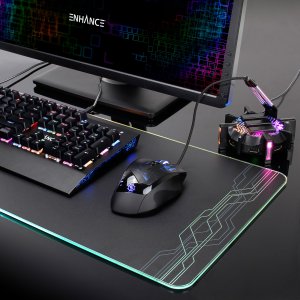 Generic ENPCPER100BKWS Enhance Extra Large Led Gaming Mouse Pad - Hard