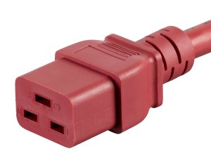 Monoprice 33627 2ft 12awg Red Power Extension Cord_ 20a (iec 60320 C20