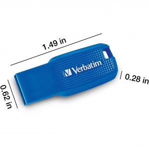 Verbatim 70878 32gb Ergo Usb 3.0 Flash Drive - Blue - The  Ergo Usb Dr