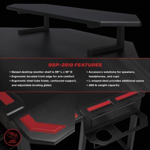 Ofm RSP-2010-RED Respawn Gaming L-desk Red