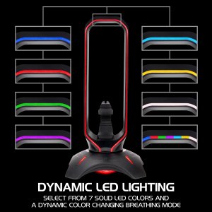 Generic ENPCGXH100BKWS Led Headphone Hanger With Mouse Bungee