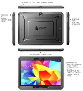 I S-TAB410-UBP-BK Galaxy Tab 4 10.1 Heavy Duty Case Black