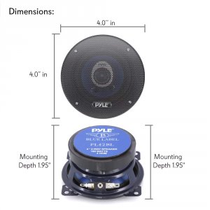 Pyle PL42BL (r)  Blue Label Speakers (4, 2 Way)