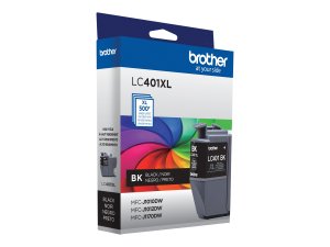 Original Brother LC401XLBKS High Yield Inkjet Ink Cartridge - Single P