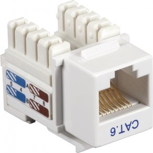 Black CAT6J-WH-5PAK Black Box Connect Cat6 Rj-45 Keystone Jack Unshiel