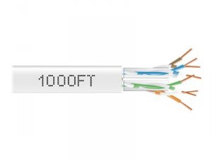 Black C6ABC51-WH-1000 Gigatrue Cat6a Solid Bulk Networking Cable - 100