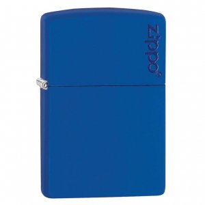 Zippo 229ZL Royal Blue Matte Lighter With Logo - Classic Design