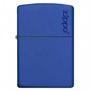 Zippo 229ZL Royal Blue Matte Lighter With Logo - Classic Design