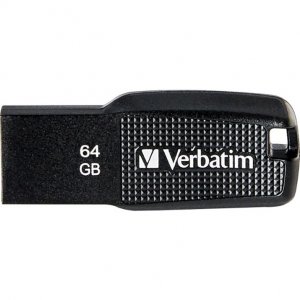 Verbatim 70877 64gb Ergo Usb Flash Drive - Black - The  Ergo Usb Drive