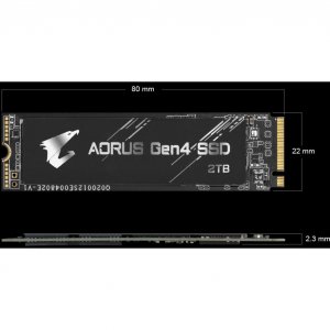 Gigabyte GP-AG42TB Ssd Gp-ag42tb 2tb Pcie3.0x4 Nvme1.3 M.2 2280 3d Tlc