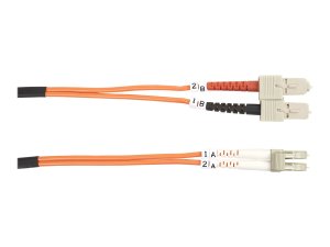 Black FO625-005M-SCLC Fiber Patch Cable 5m Mm 62.5 Sc To Lc