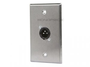 Monoprice 7397 Xlr Male 3 Pin One Port Wall Plate