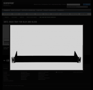 Shure URT2 Rack Tray For Use With Blx4, B