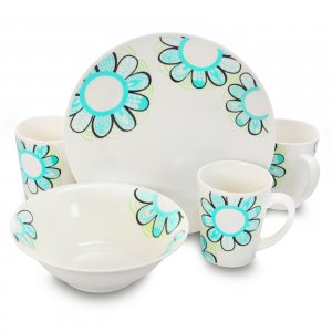 Gibson 94843.12 Home Lush Blossom 12pc Dinnerware Set