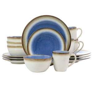 Gibson 130938.16 Elite Moonstruck 16 Piece Ceramic Dinnerware Set In B