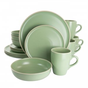 Gibson 127244.16 Elite Serenade 16 Piece Round Stoneware Dinnerware Se