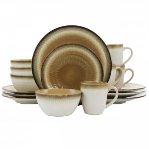 Gibson 130939.16 Elite Moonstruck 16 Piece Ceramic Dinnerware Set In B