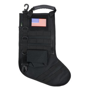 Osage ORRUTSUSAPBLK Ruck Up Tactical Stocking W Usa Patch - Black