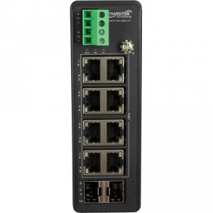 Transition SISPM1040-382B-LRT Hardened Unmanaged Switch, 8-port Ge Poe