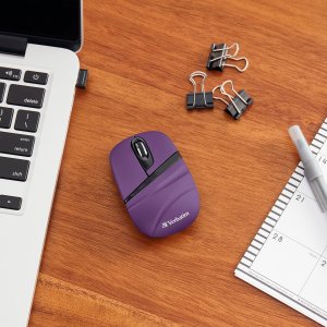 Verbatim 70707 , Wireless Mini Travel Mouse, Commuter Series, Purple