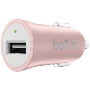 Belkin F8M730BTC00 Metallic Car Charger, Rose Gold