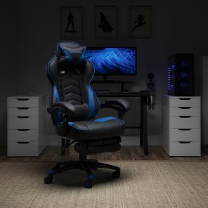 Ofm RSP-110-BLU Respawn Recline Gaming Chrfootrest Blu