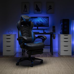 Ofm RSP-110-BLU Respawn Recline Gaming Chrfootrest Blu