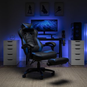 Ofm RSP-110-BLU Respawn Recline Gaming Chrfootrest Blu