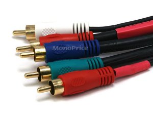 Monoprice 320 Comp 5-rca Va Coax 6ft - Black