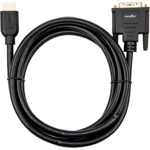 Rocstor Y10C263-B1 Hmdi To Dvi Cable Mm - Hdmi Male To Dvi-d 24+1 Male