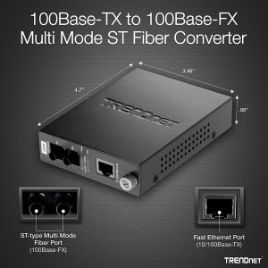 Trendnet Q72801 Tfc-110 100base-tx To 100base-fx Multi Mode St Fiber C