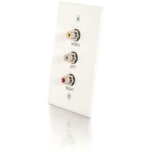 C2g 41014 Alum Sg 3rca White Wall Plate