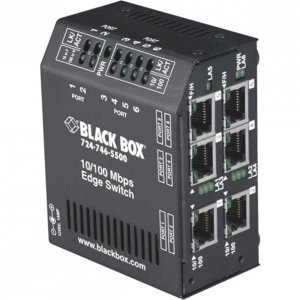 Black LBH600A-H-24 Heavy-duty Edge Switch, (6) Copper Ports