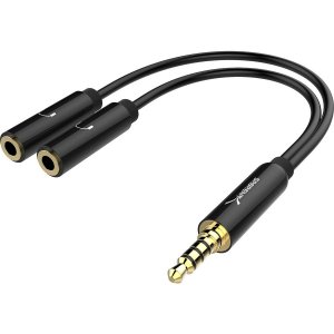 Sabrent CB-35X2 3.5mm Audio Stereo Y Splitter