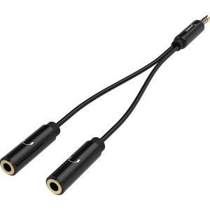 Sabrent CB-35X2 3.5mm Audio Stereo Y Splitter