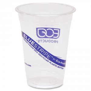 Ecoproducts ECO EPCR16P Eco-products Bluestripe Cold Cups - 16 Fl Oz -