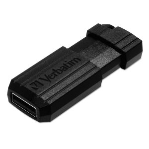 Verbatim 49064 32gb Pinstripe Usb Flash Drive - Black - 32 Gb - Black