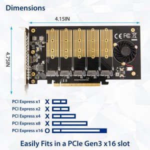 Syba SI-PEX40142 5slot M.2 B-key Pcie Slot Card