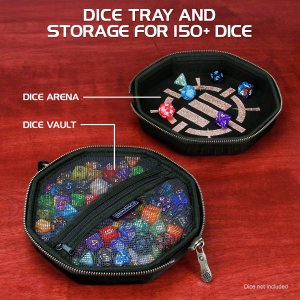 Generic ENTTCED100BKWS Tabletop Gaming Dice Case Rolling Tray