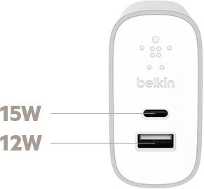 Belkin F7U022dq06-SLV Usb C And A Charger And Cable