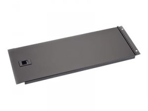 Black RMTB04-H 4u Hinged Rackmount Solid Panel   Black