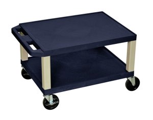 Luxor WT16Z 16h Av Cart - Two Shelves - Putty Legs