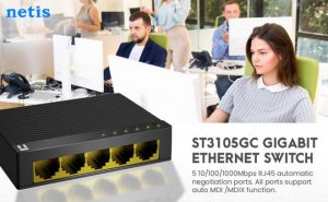 Netis ST3105GC Netis 5-port Gigabit Ethernet Switch For Desktop