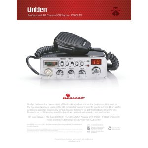 Uniden PC68LTX 40-channel Cb Radio With Public Address