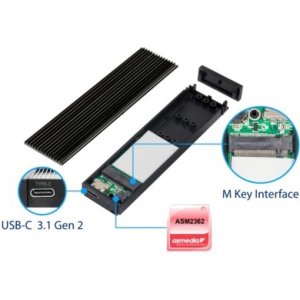 Syba SD-ENC40146 Ac Sd-enc40146 Usb 3.1 Type-c 10gbps To M.2 M-key Nvm